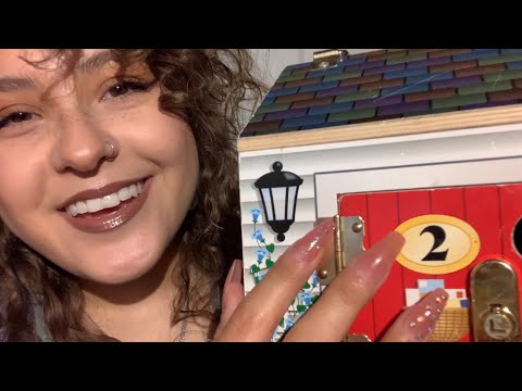 [asmr] exploring a little wooden house 🏡  (wood sounds, scratching, tapping, tracing)