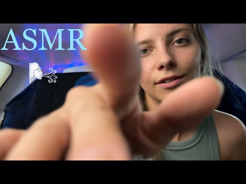 asmr | repeated words "your ok" "shh" // hand movements //
