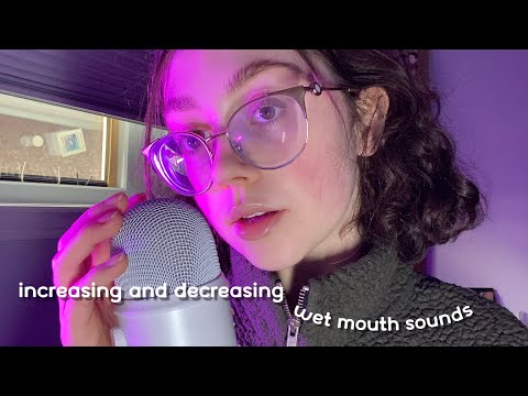 ASMR wet mouth sounds while increasing and decreasing the gain on my Blue Yeti (hand sounds)