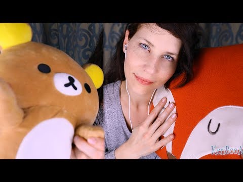 ASMR Stuffie & Pillow Sounds & Gentle Whispers | Rilakkuma | Bunny | Fox | Dragon