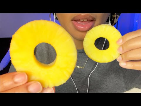 ASMR | Eating Frozen Pineapple Rings ❄️🍍 Eating Sounds
