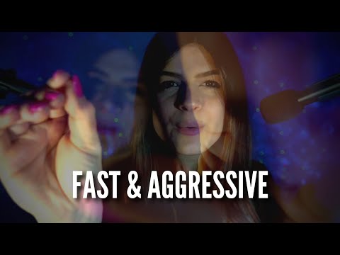 FAST & AGGRESSIVE ASMR | Hand movements and mouth sounds