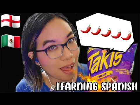ASMR TRYING TAKIS FUEGO - Crunchy Sounds (Whispering in Spanish & English) 🔥🇲🇽🇬🇧 [Request]