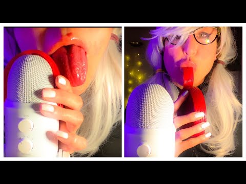 ASMR sticky, wet, sweet, slurpy mouth sounds - the long liquorice version - some chewing