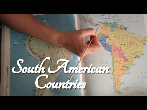 ASMR South American Countries (On Map with Pointer, Atlas)