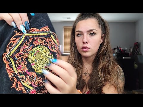 ASMR- HARD AGGRESSIVE Fabric Scratching!!!! (Embroidered Skirt)