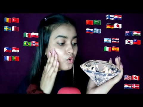 ASMR Whispering "Diamond" in 35++ Different Languages
