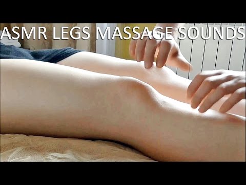ASMR Gentle Touching Massaging Legs For Woman. Binaural Massage, Tapping NO Whispers.