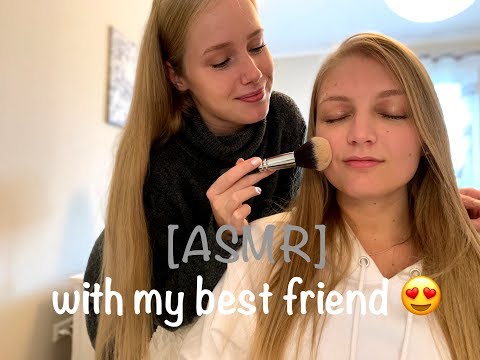 [ASMR] Scalp massage 💆‍♀️, hair brushing, face touching with my best friend 😍✨ (german) |RelaxASMR