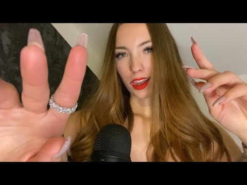 ASMR | face touching with mouth sounds💦
