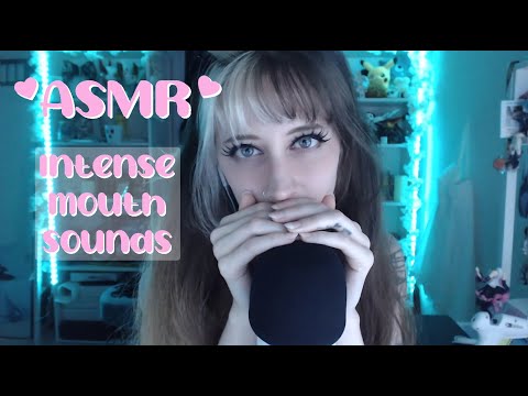 ASMR 💙 Upclose Intense Mouth Sounds (no talking)