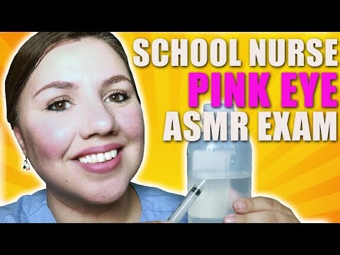[ASMR] School Nurse PINK EYE Exam RoIePIay with Mechanical Keyboad Typing
