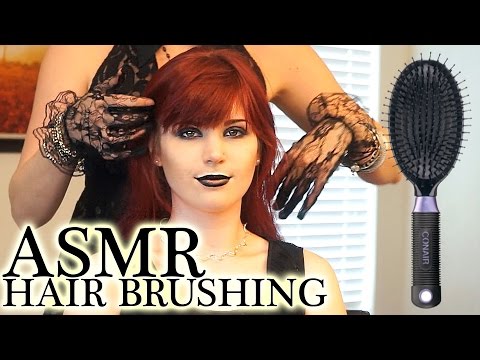 🎧 Binaural ASMR Hair Brushing #11 - Relaxation & Soft Spoken Goth Girl Cosplay