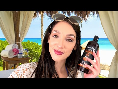 ASMR - Giving You a Massage On The Beach Roleplay (Personal Attention)