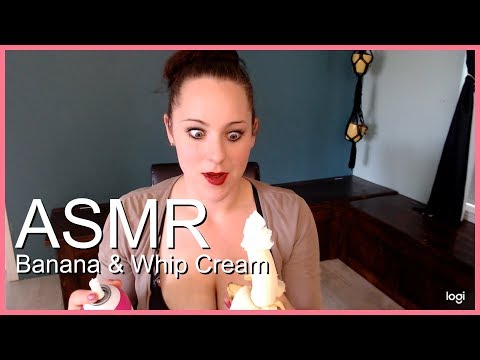 ASMR Eating A Whip Cream Banana