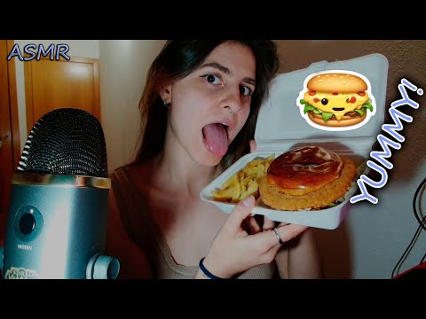 ASMR - Hamburguesa Susurrante , Comemos Juntos VENTE 🥙😋 | ASMR ESPAÑOL