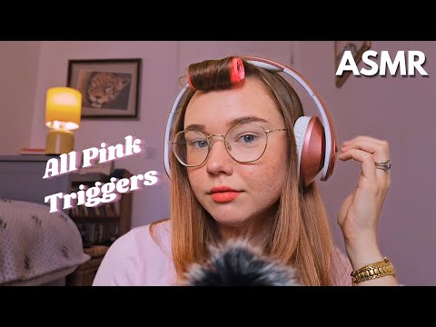 ASMR Tapping on ONLY Pink Triggers!