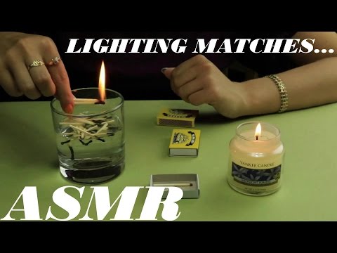 ASMR Lighting matches tapping relaxation brain massage ☆ yankee candle ☆ tingles ☆