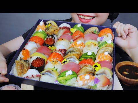 ASMR 30$ Temari sushi box , EATING SOUNDS | LINH-ASMR