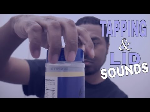 ASMR (Almost 1 HOUR) Tapping Sounds (Book, Plastic, Glass) & Lid Opening/Closing Sounds - No Talking