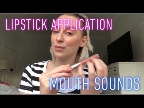 ASMR Lipstick Application | Mouth sounds and Kisses