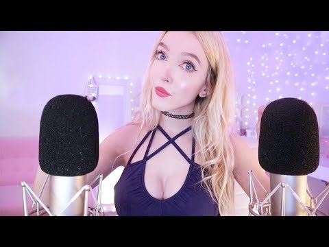 ASMR Mic Scratching 💜INTENSE TINGLES, YOU will fall asleep, Close up Mouth Sounds Ear to Ear