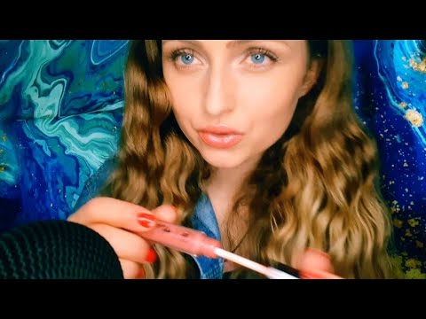 asmr PERSONAL ATTENTION,  lip gloss application,  hand movement,  soft, pure whispering on 😴😴🤤