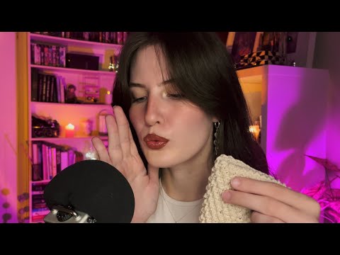 ASMR Popping Fabric Scratches & Inaudible Whispers With Soft Echoes 🫧