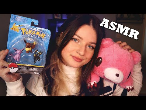 ASMR ✨ Pokemon Toys and Plushies Show & Tell (Fabric Scratching, Tapping)
