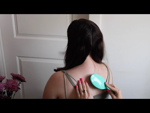 ASMR | Hair brushing, hair styling, back scratch with Melissa (no talking)