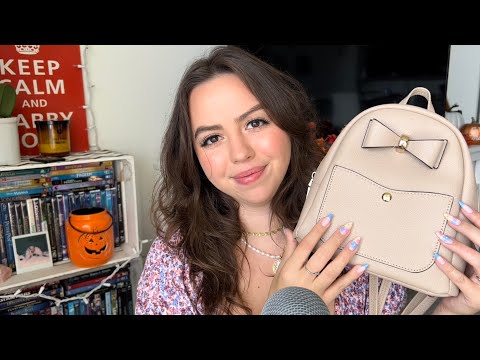 ASMR My Purse Collection 💗 (bag tapping, leather sounds, scratching, whispering)