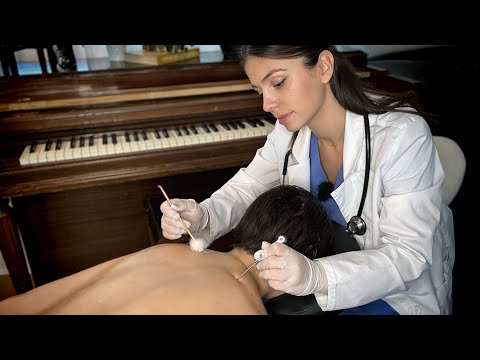 ASMR Grey's Cranial Nerve Exam & Point Therapy ~ Neck and Jaw Pain | 'Unintentional' Style ASMR