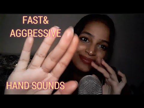 ASMR | FAST AND AGGRESSIVE HAND SOUNDS (finger fluttering, dry hand sounds, finger snapping)