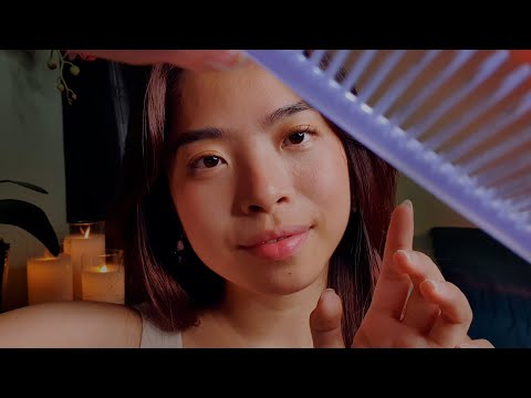 ASMR Soothing Hair & Scalp Attention For Relaxation & Tingles 💞 Combing & Parting (Layered Sounds)