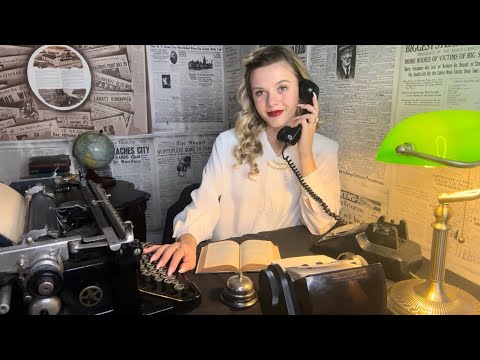 ASMR 1940s Office Secretary Roleplay 📞📃 (typewriter, rolodex, rotary phone, etc)