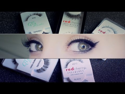 ASMR Let's Hang Out: Trying on Red Cherry and QT Lashes