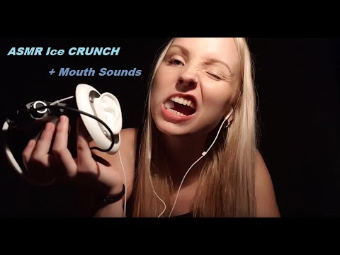 ASMR Ice Crunching - Eating Sounds - 3Dio Mic