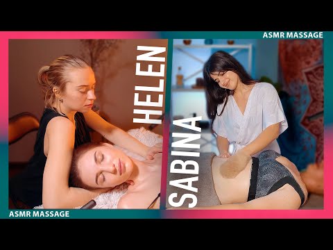ASMR Front Massage. Helen vs Sabina