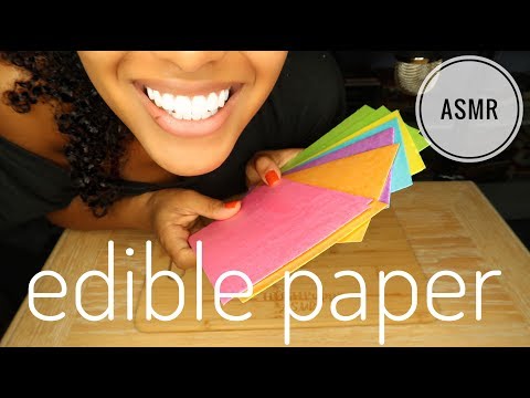 ASMR Edible Paper | SOFT CRUNCH + CHEWY EATING SOUNDS + RIPPING | No Talking