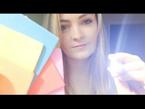 ASMR Eye Exam with color tests, letters and reading