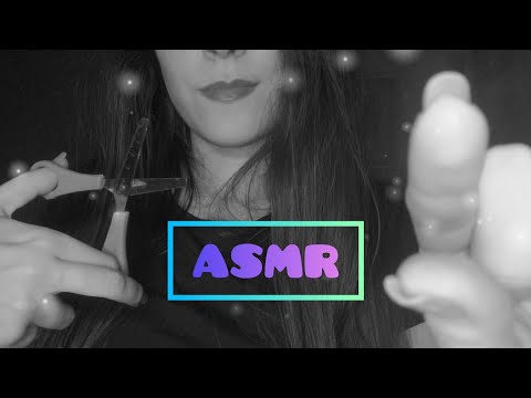 ASMR - Puxando e Cortando Gatilhos  (preto/branco) • Pulling and Cutting Triggers (black/white)