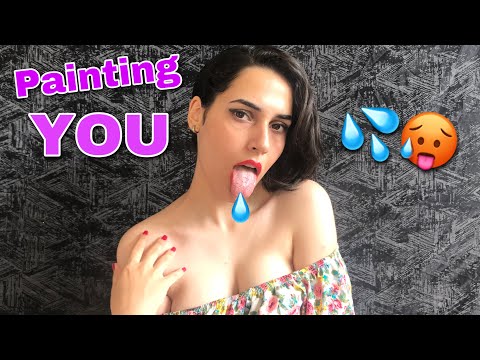 ASMR Chaotic Fast & Aggressive Spit Painting / Mouth Sounds Triggers / asmr Hot