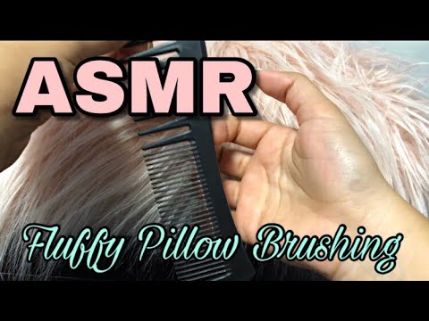 ASMR Fluffy Pillow Brushing|Whispered|LoFi