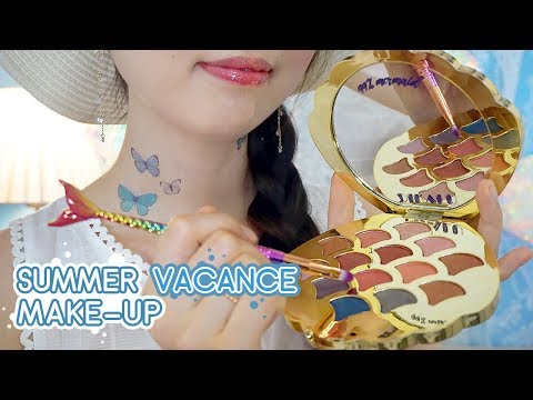 ASMR Doing Your Summer Vacance Makeup🏖💙 Personal Attention