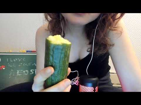 eating cucumber ASMR