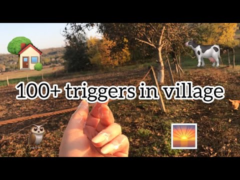 Asmr 100+ triggers in 3 minutesc in village/fast triggers/100 триггеров за 3 минуты в деревне