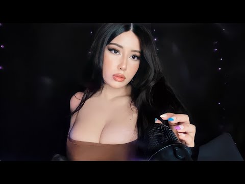 ASMR| fast shirt scratching, mic scratching, collarbone tapping, (mouth sounds)