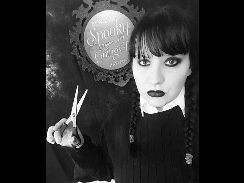 ASMR Wednesday Addams give you a haircut & does your make up! Happy Halloween!