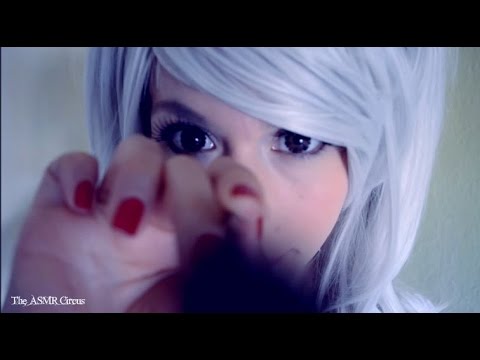 ASMR Face Brushing/ Follow The Brush w/ Layered Sounds (Sk, Water Bottle, Gloves)