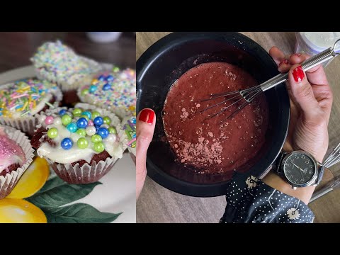 ASMR Baking Whisper - Baking Cup Cakes 🧁 , Crinkle and Reading Recipe ( Baking Sounds)
